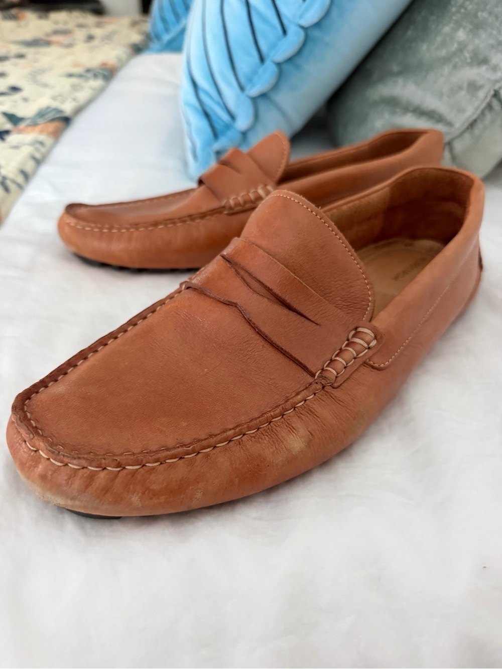 Nordstrom Men’s Brown Leather Penny Loafers size 10 - Picture 7 of 7